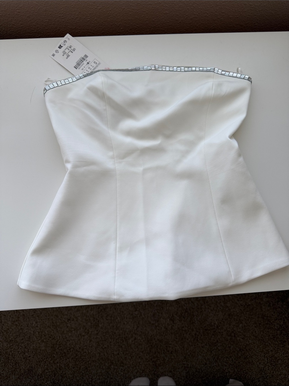Zara top with rhinestones